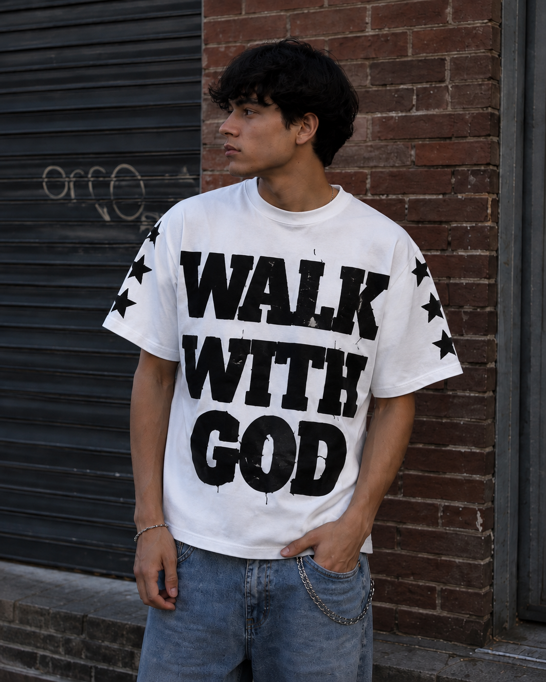 Walk with t-shirt White